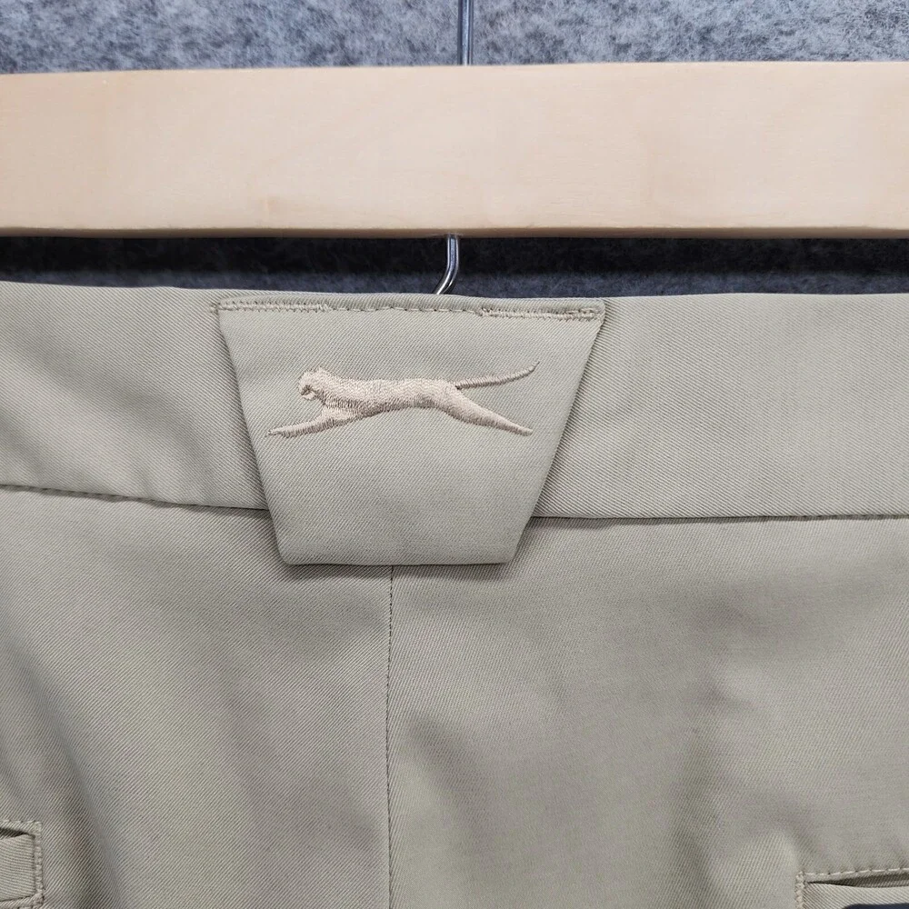 Slazenger Golf Shorts Mens 34 Khaki Chino Mid Rise